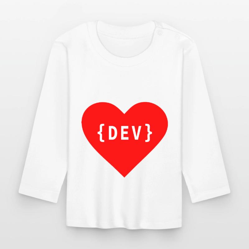 Software Developer, Liebe Code DEV Entwickler Tag Baby Bio-Langarmshirt