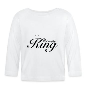 King - T-shirt manches longues bio Bébé - blanc - Devant