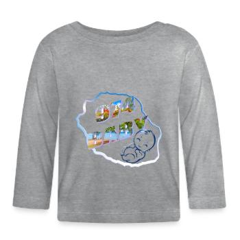 974 BABY V1 - Baby Bio-Langarmshirt - Grau meliert - Vorne