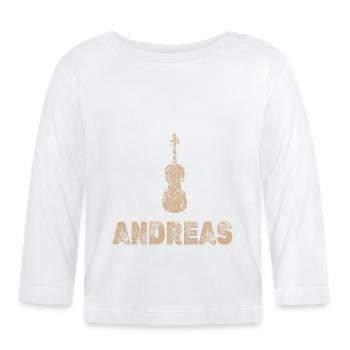 Violoncelle Andreas - T-shirt manches longues bio Bébé - blanc - Devant