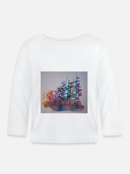 Wald - Baby Bio-Langarmshirt - Weiß
