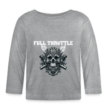 Vollgas - Full Throttle - Organic Baby Long Sleeve T-Shirt - heather grey - Front