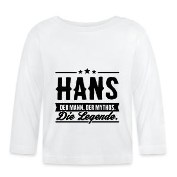 Man Myth Légende Hans - T-shirt manches longues bio Bébé - blanc - Devant