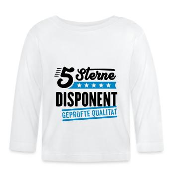 5Sterne Disponent - Baby Bio-Langarmshirt - Weiß - Vorne