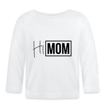 salut maman - T-shirt manches longues bio Bébé - blanc - Devant