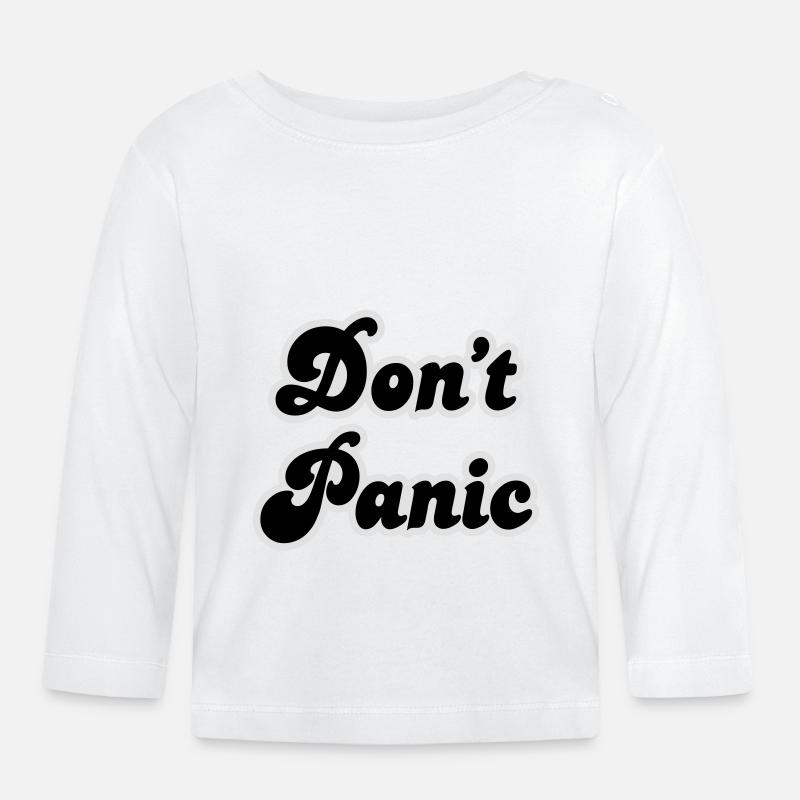 Don't panic - Baby Bio-Langarmshirt - Weiß