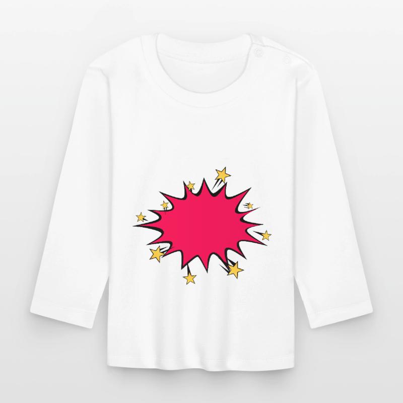 bubble explosion star eclate drawing Organic Baby Long Sleeve T-Shirt