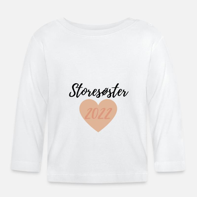Große Schwester 2022 - Baby Bio-Langarmshirt - Weiß