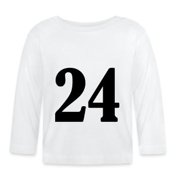 24 - Organic Baby Long Sleeve T-Shirt - white - Front