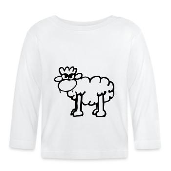 Angry Sheep - T-shirt manches longues bio Bébé - blanc - Devant
