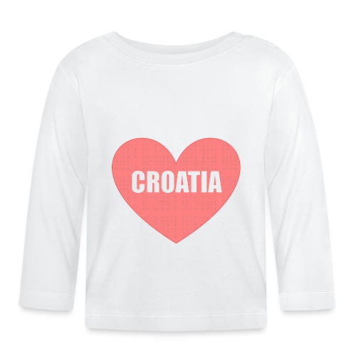 Kroatien_Design_Herz - Baby Bio-Langarmshirt