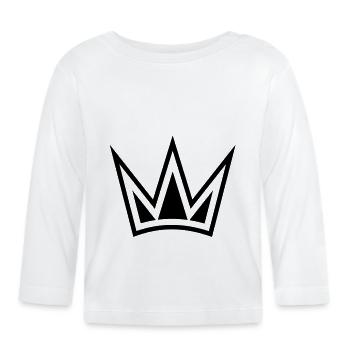crown de - Baby Bio-Langarmshirt - Weiß - Vorne