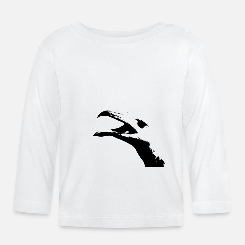 Möwe - Baby Bio-Langarmshirt - Weiß