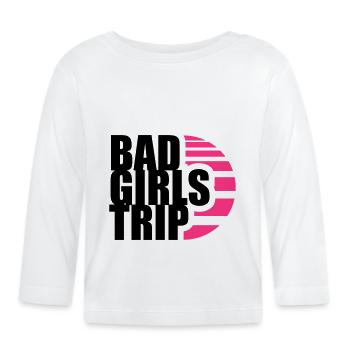 sun black team crew boes bad dangerous on t - Organic Baby Long Sleeve T-Shirt - white - Front