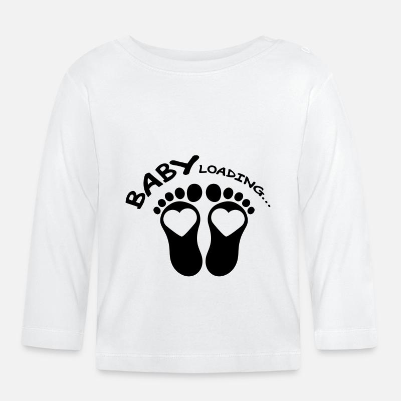 Baby Loading Design - T-shirt manches longues bio Bébé - blanc