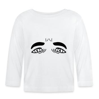Conception de Crying Sad Eyes - T-shirt manches longues bio Bébé - blanc - Devant