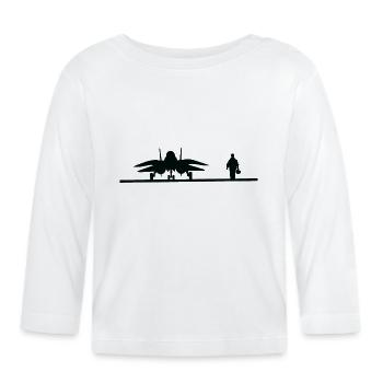 Army Airforce - Organic Baby Long Sleeve T-Shirt - white - Front
