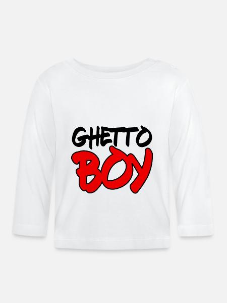 ghetto boy 2 - Baby Bio-Langarmshirt - Weiß