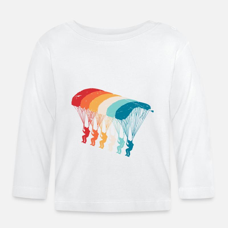 Skydive Evolution: Skydiver Design - T-shirt manches longues bio Bébé - blanc
