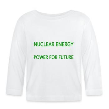 nuclear energy - Baby Bio-Langarmshirt - Weiß - Vorne