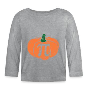 Citrouille en détresse Pi professeur de mathématiques Haloween - T-shirt manches longues bio Bébé - gris chiné - Devant