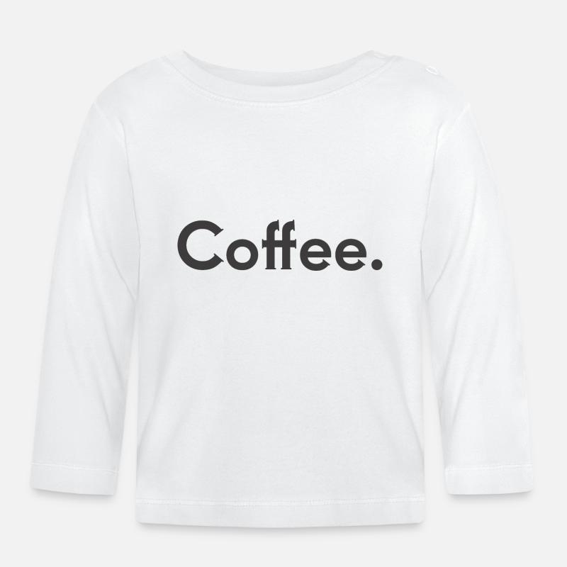 J’aime le café - T-shirt manches longues bio Bébé - blanc