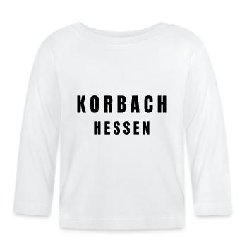 Korbach, Hesse - T-shirt manches longues bio Bébé - blanc - Devant