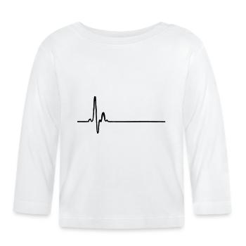 flatline profession - Organic Baby Long Sleeve T-Shirt - white - Front