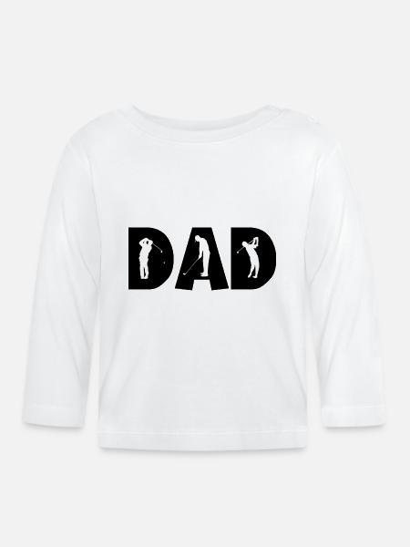 Golf Dad - Baby Bio-Langarmshirt - Weiß