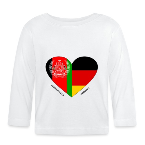 Afghanistan Germany Friendship Flags - Organic Baby Long Sleeve T-Shirt