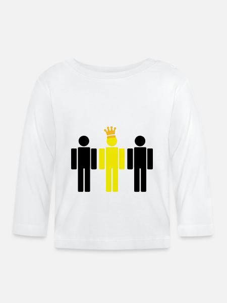 der König 3c - Baby Bio-Langarmshirt - Weiß