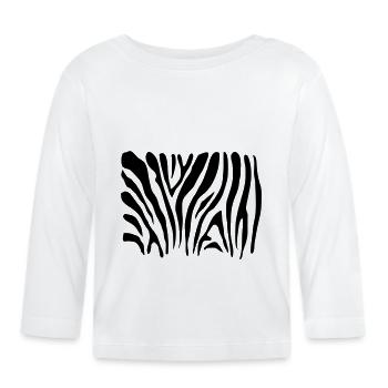 ZEBRA PROTECTION MASK - Organic Baby Long Sleeve T-Shirt - white - Front