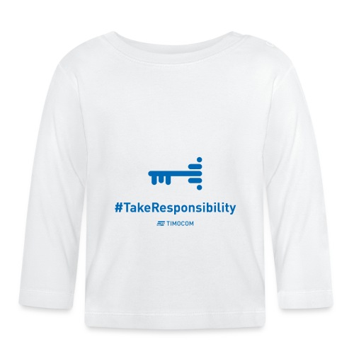 TakeResponsibility blue - Ekologiczny koszulka niemowlęca z długim rękawem