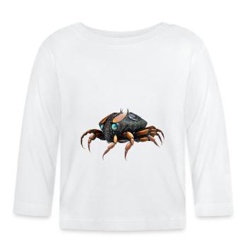 Crabe spatial - T-shirt manches longues bio Bébé - blanc - Devant
