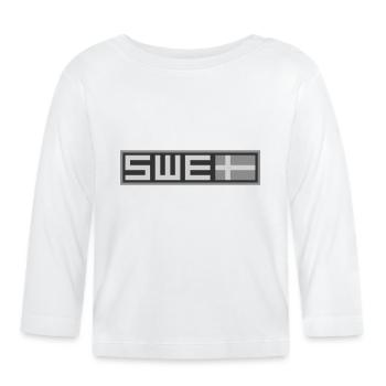Sweden Tactical Flag - Organic Baby Long Sleeve T-Shirt - white - Front