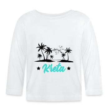 Crète - T-shirt manches longues bio Bébé - blanc - Devant
