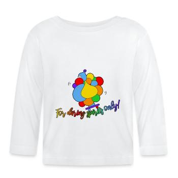 Rider de skateboard - T-shirt manches longues bio Bébé - blanc - Devant
