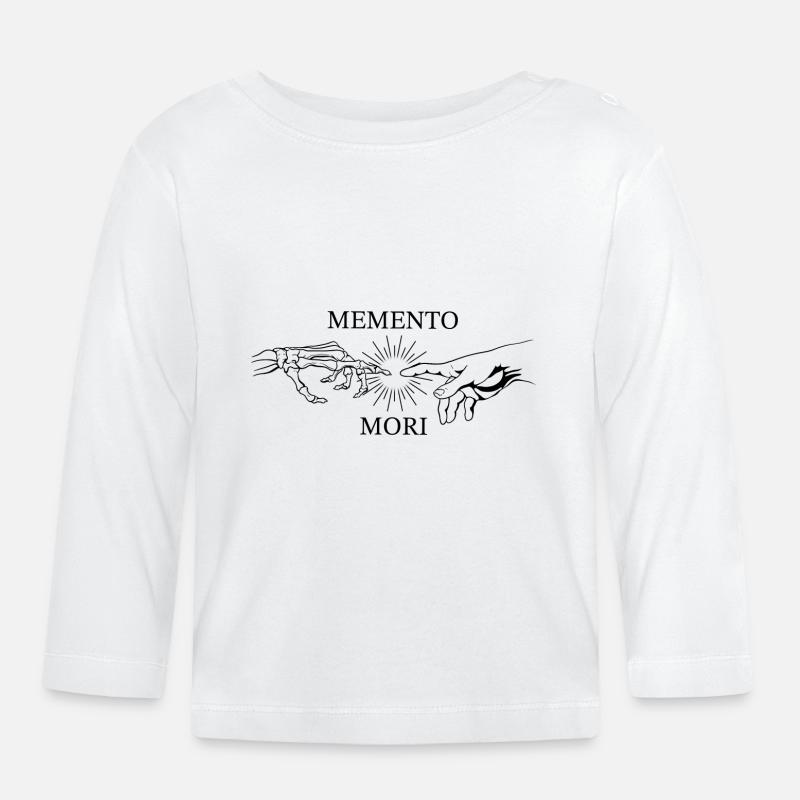 Memento Mori - Baby Bio-Langarmshirt - Weiß