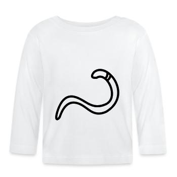Vers - T-shirt manches longues bio Bébé - blanc - Devant
