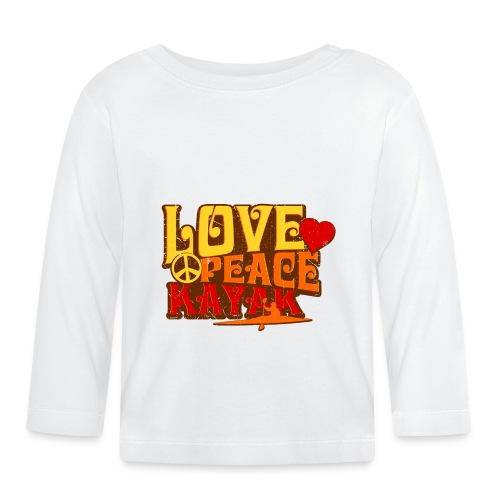 peace love kayak revised and final - Organic Baby Long Sleeve T-Shirt