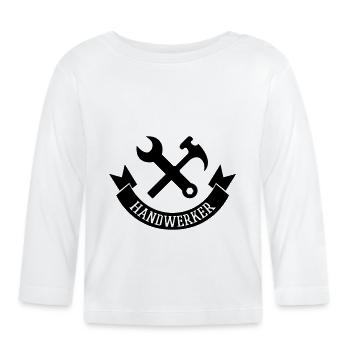 handwerker - Baby Bio-Langarmshirt - Weiß - Vorne