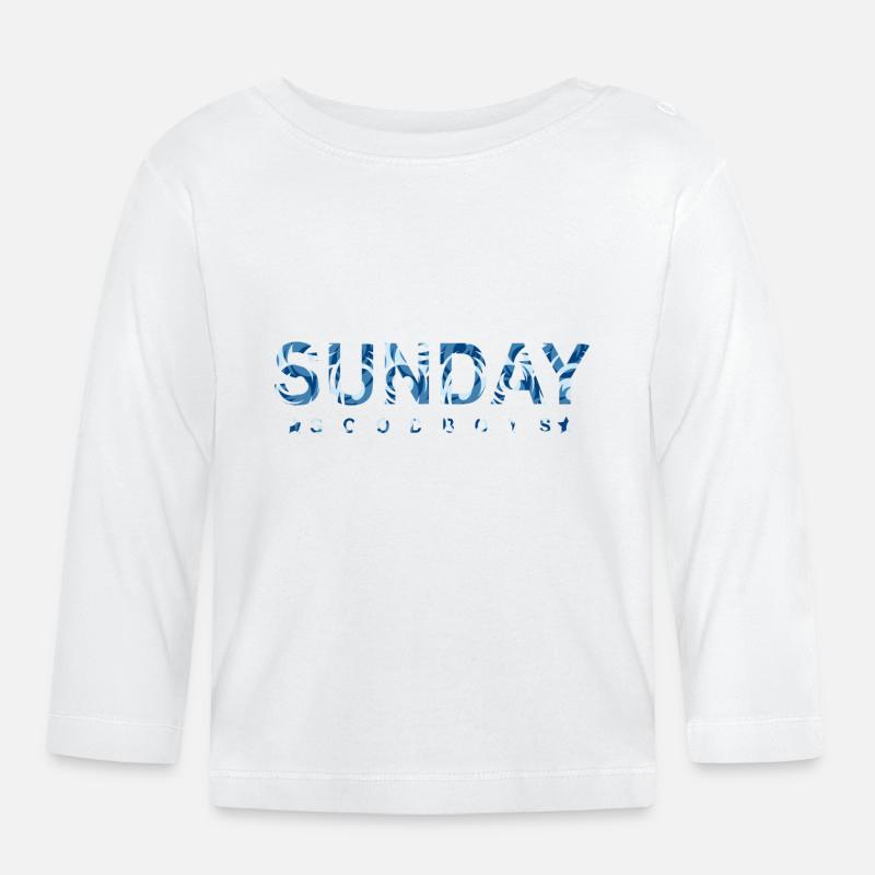 SUNDAY - T-shirt manches longues bio Bébé - blanc