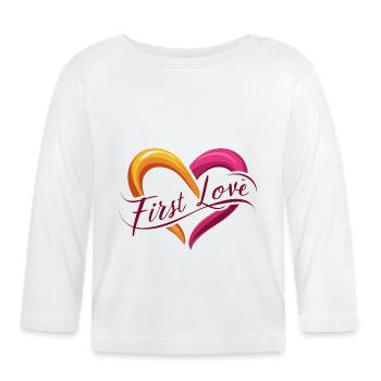 ERSTE LIEBE - Baby Bio-Langarmshirt - Weiß - Vorne