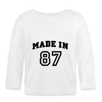 mp_madein87a - Baby Bio-Langarmshirt - Weiß - Vorne