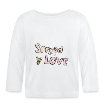 Verbreite die Liebe - Baby Bio-Langarmshirt - Weiß - Vorne