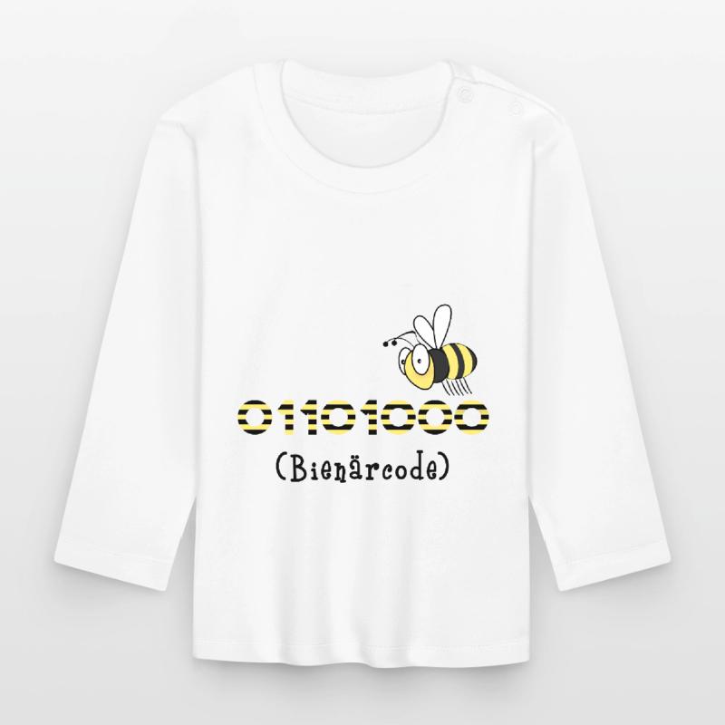 Binary code bee code computer science gift honey Organic Baby Long Sleeve T-Shirt