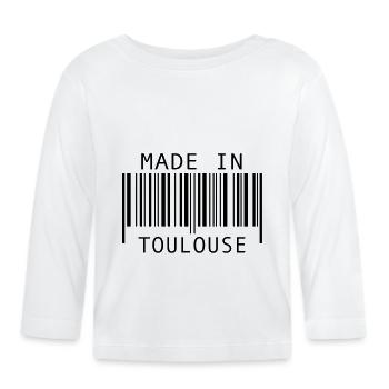 Made in Toulouse - T-shirt manches longues bio Bébé - blanc - Devant