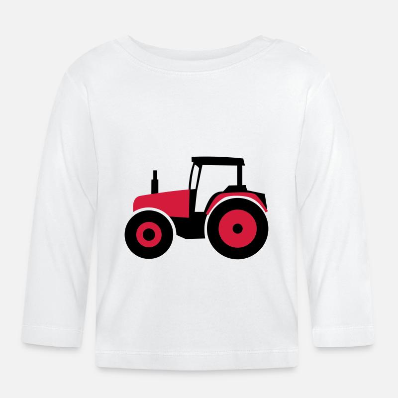 Traktor | Tractor - Baby Bio-Langarmshirt - Weiß
