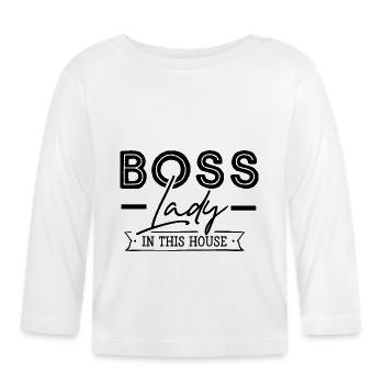 Boss Lady - Organic Baby Long Sleeve T-Shirt - white - Front