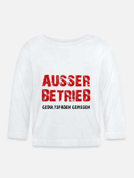 AUSSER BETRIEB - Baby Bio-Langarmshirt - Weiß